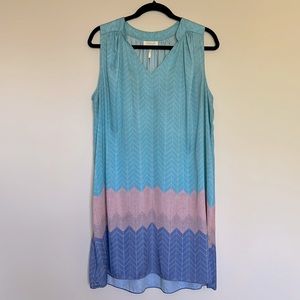 ANTHRO Nomad by Morgan Carper Herringbone Print Swing Dress